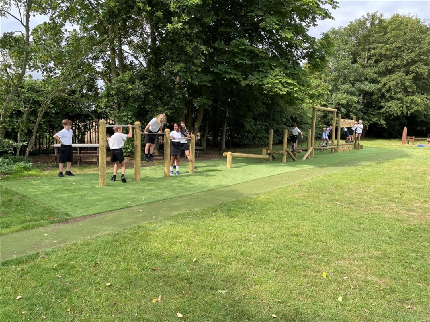 See Lower Halstow Primary School s New Trim Trail In Kent Pentagon Play